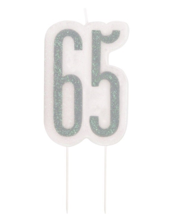 Candle-Glitter-65th Birthday