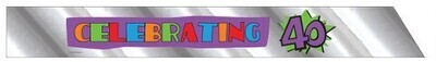 Sash-Foil-Celebrating 40-1pkg