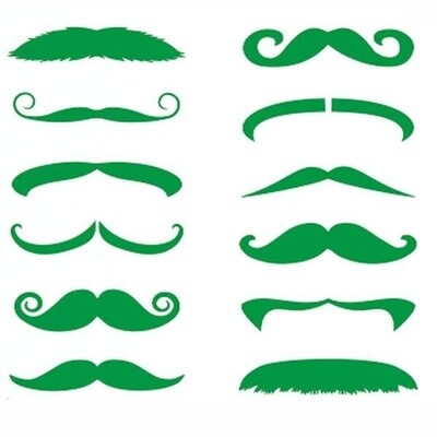 Tattoos-St Patrick's Day Green Mustache