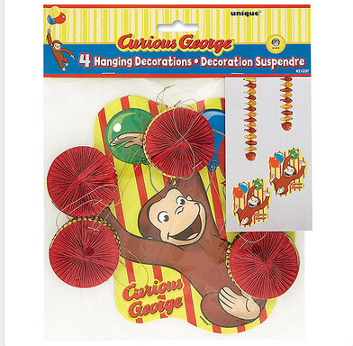 Danglers-Curious George-4pk