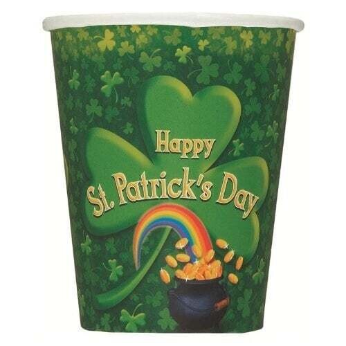 Cups-St Patrick&#39;s Day-Paper-9oz-8pk