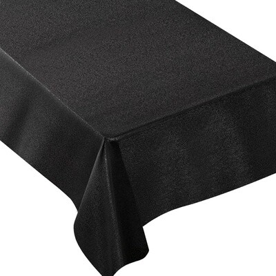 Metallic Tablecloth, 60&quot; x 84&quot; - Black - Fabric