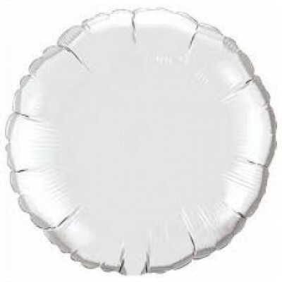 Foil Balloon - Round - Silver - 18&quot;