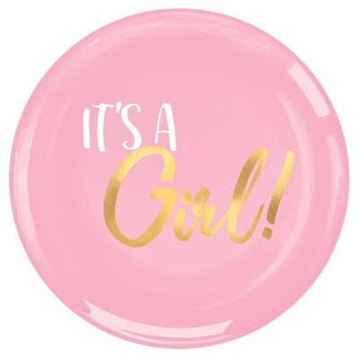 Coupe Plastic Plates, 7 1/2&quot; - Girl