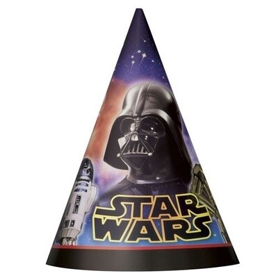 Hats-Cone-Star Wars-8pk-Paper