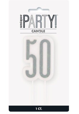 Candle-Glitter - 50th Birthday