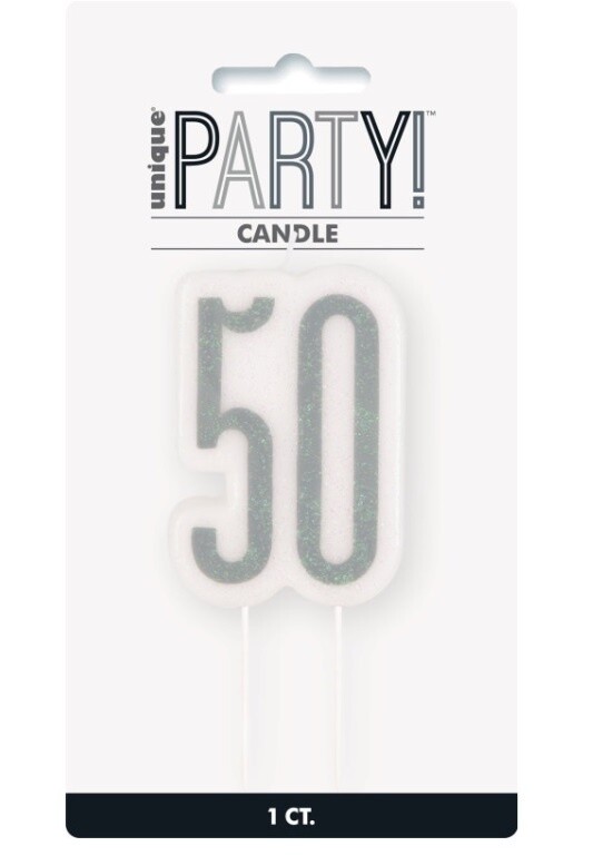 Candle-Glitter - 50th Birthday