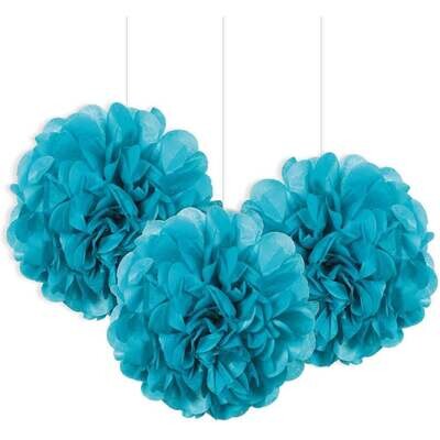 Puff Balls - Teal - 3PCS