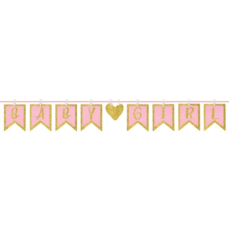 Clothespin Letter Banner - Girl