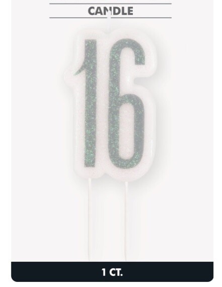 Candle-Glitter-16th Birthday