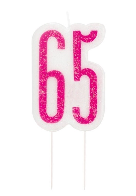 Candle-Glitter-65th Birthday