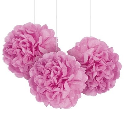 Puff Balls - Hot Pink - 3PCS