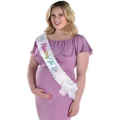 Mom To Be Sash Scalloped Edge