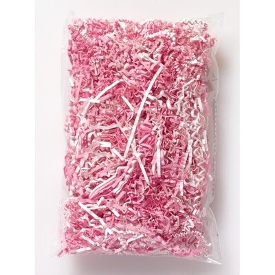 2OZ Paper Shred - Baby Pink - White