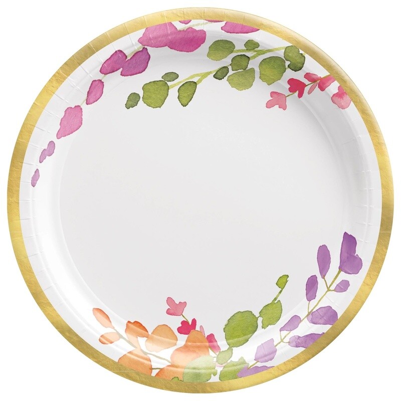 Romantic Floral 7&quot; Round Plates