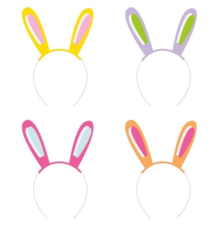 Headbands - Easter Bunny Ear - 4PCS