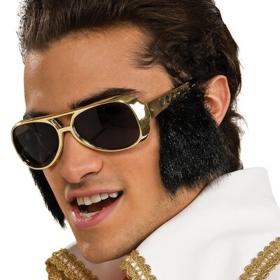 Costume Accessory-Elvis Glasses with Sideburns-1pkg