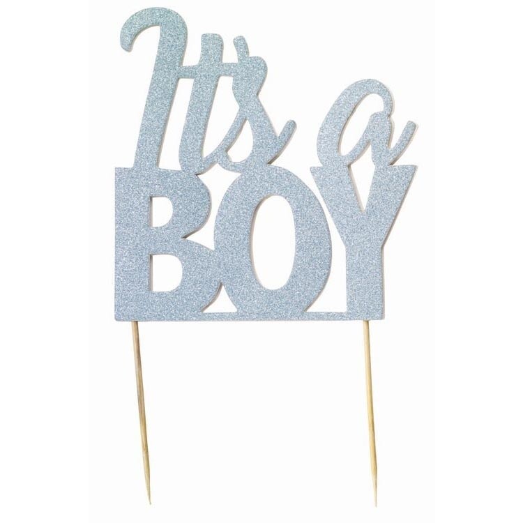 Cake Topper It&#39;s A Boy Light Blue