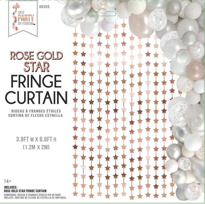 Star Fringe Curtain - Rose Gold