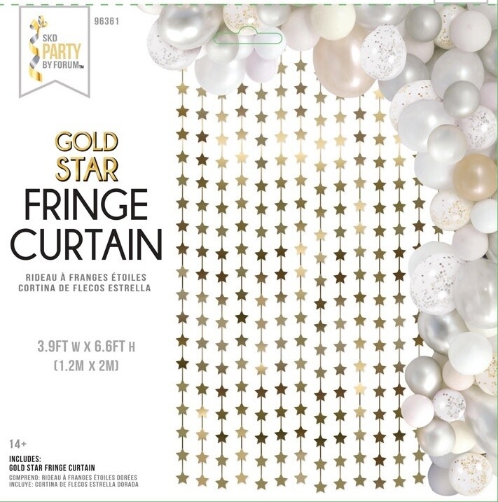 Star Fringe Curtain - Gold