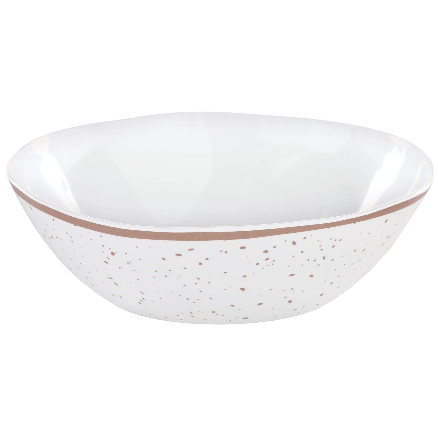 Large Melamine Bowl - Rose Gold Speckle