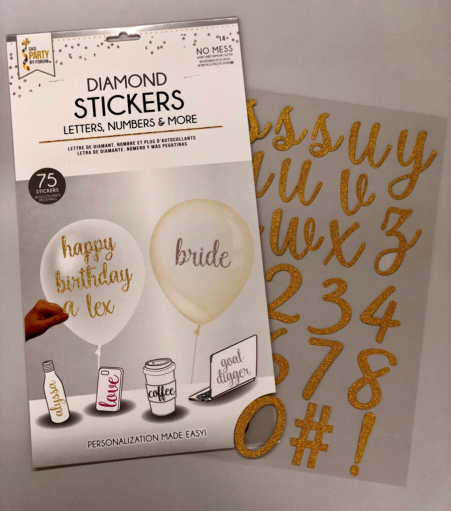 Diamond Stickers - letters, Numbers &amp; More