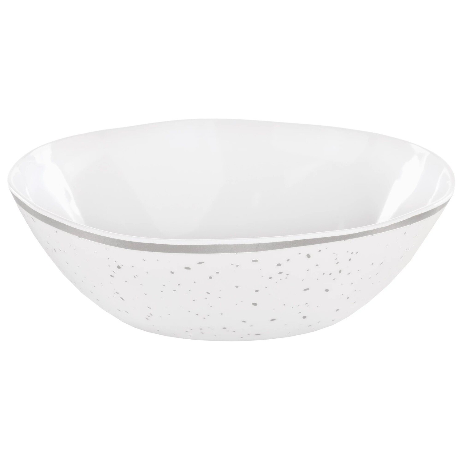 Large Melamine Bowl - Silver Speckle