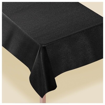 Metallic Tablecloth, 60&quot; x 104&quot; - Black