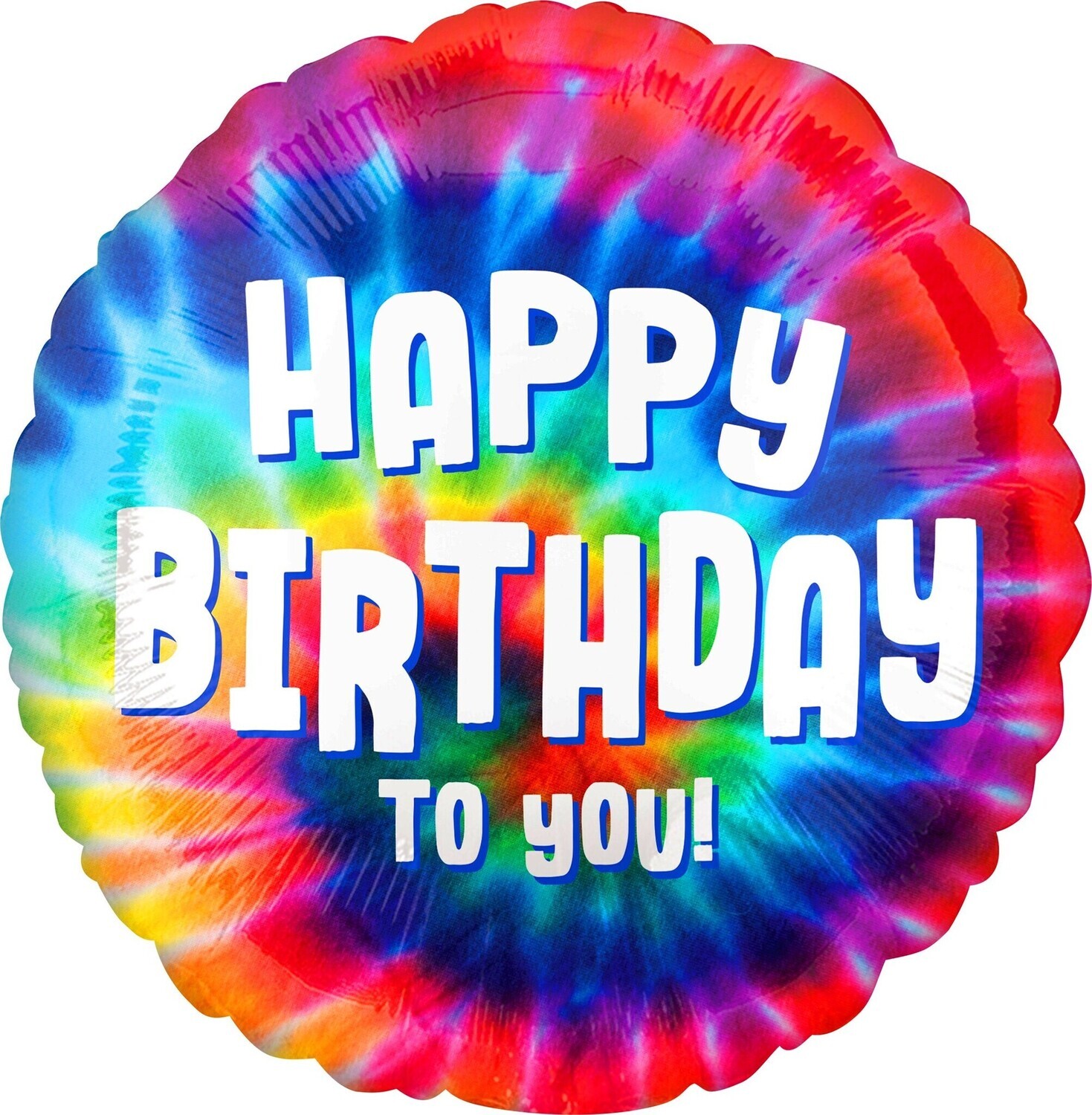 Foil Balloon - Tie Dye Birthday - 1pc