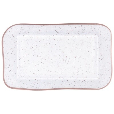 Large Melamine Rectangular Platter - Rose Gold Speckle
