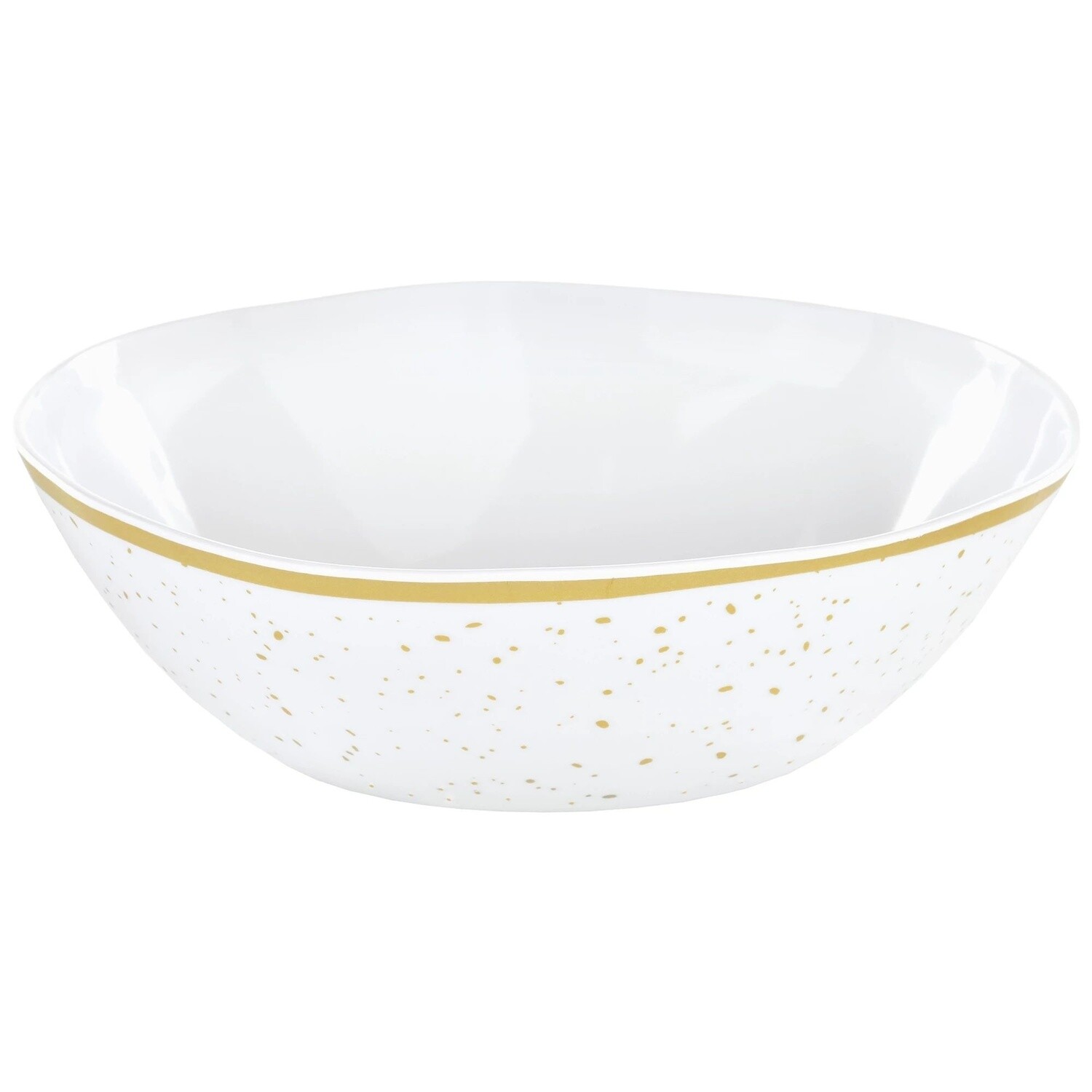 Large Melamine Bowl - Gold Speckle