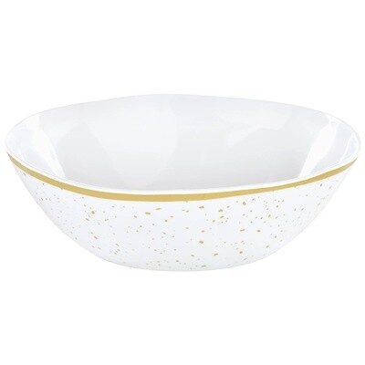 Large Melamine Bowl - Gold Speckle