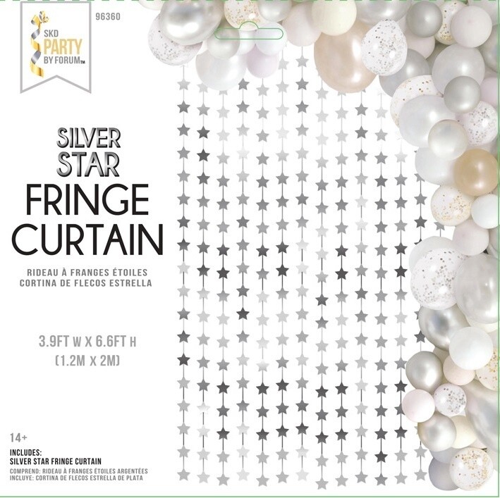 Star Fringe Curtain - Silver