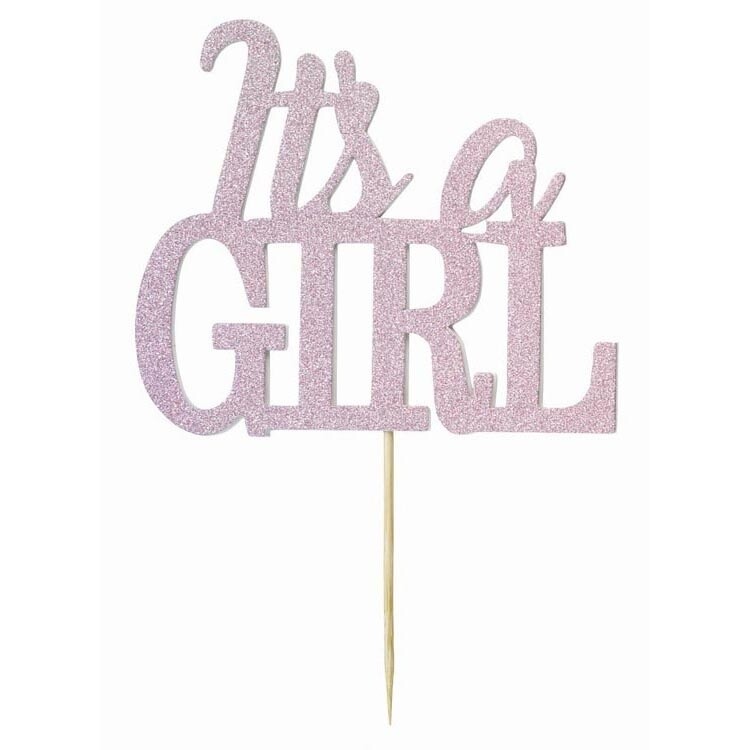 Cake Topper It's A Girl Light Pink