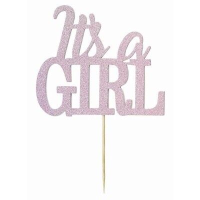 Cake Topper It&#39;s A Girl Light Pink