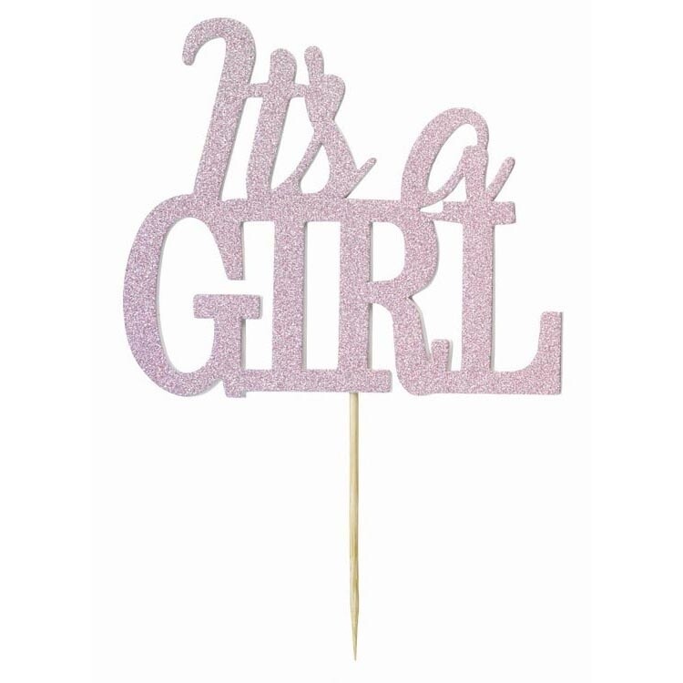 Cake Topper It&#39;s A Girl Light Pink