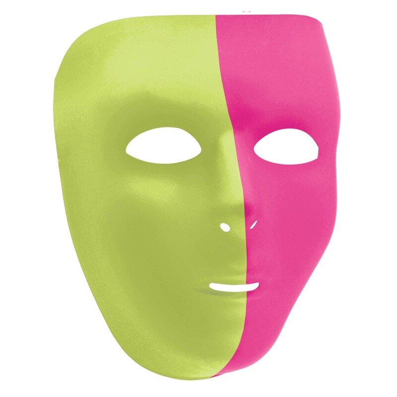Mask-Full Face-Neon-Plastic