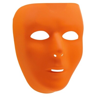 Mask-Full Face-Orange-Plastic