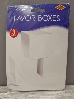 Favor Boxes - White - 3pkg