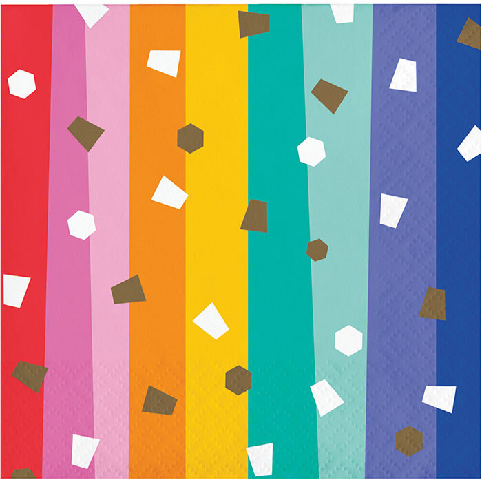 Napkins - Bev - Birthday Confetti - 2PLY - 16PCS