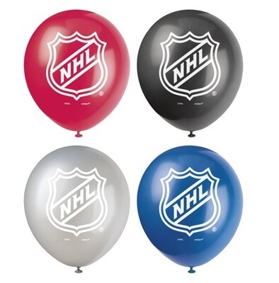 Latex Balloons - NHL - 12&quot; - 8 Balloons
