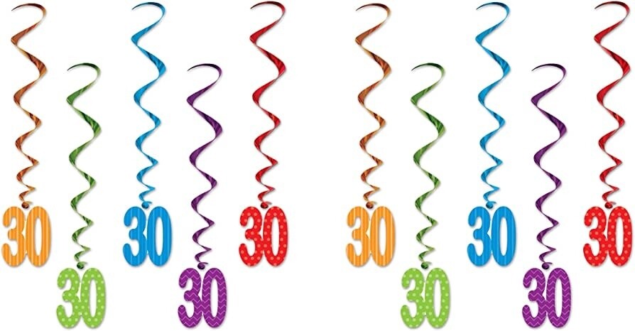 Birthday Whirls - 30th Birthday - 5pkg