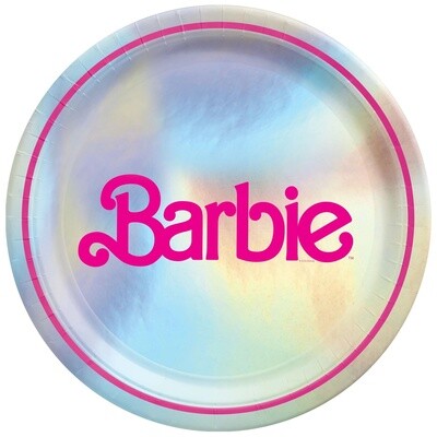 Malibu Barbie 9&quot; Round Metallic Plates