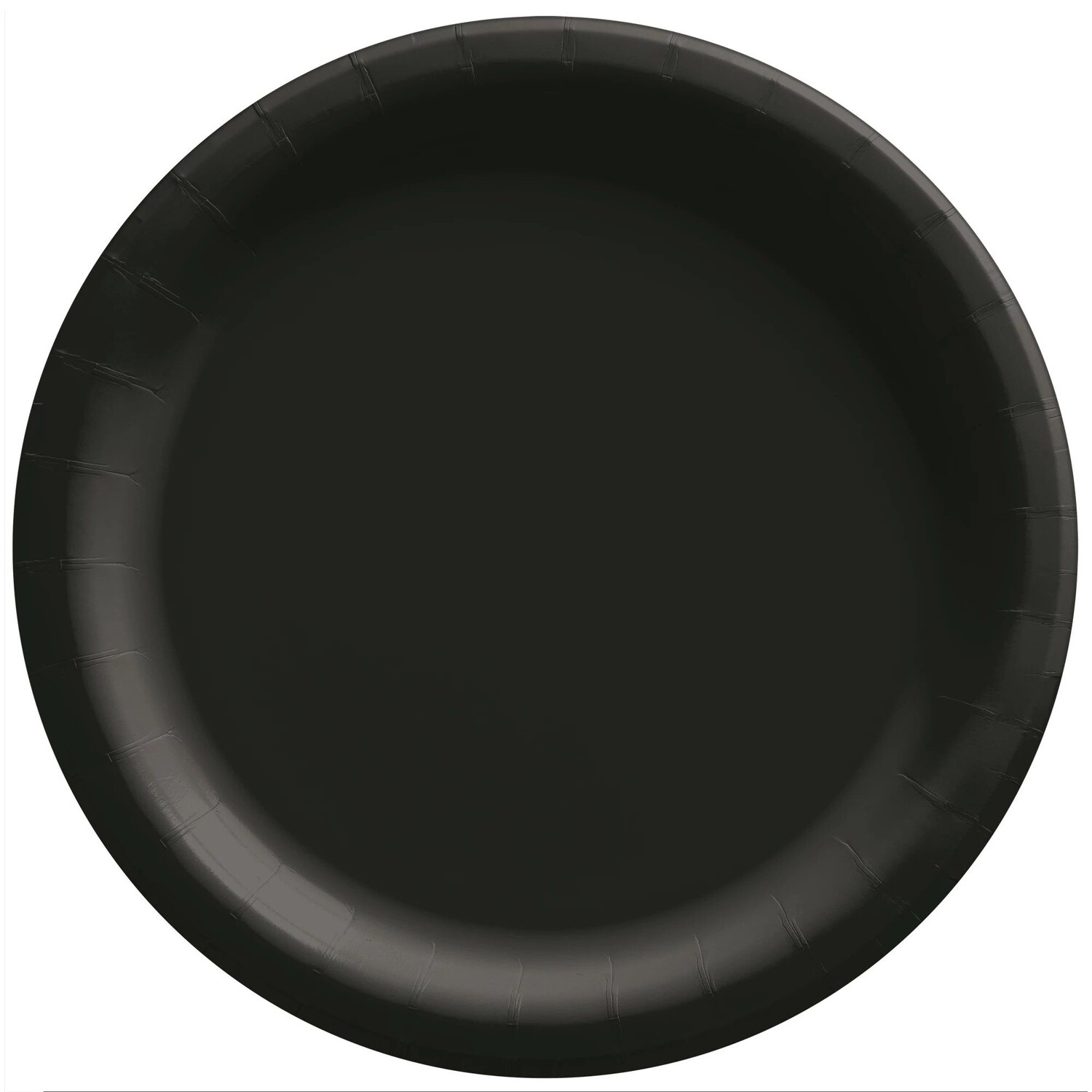 8 1/2&quot; Round Paper Plates, Mid Ct. - Jet Black
