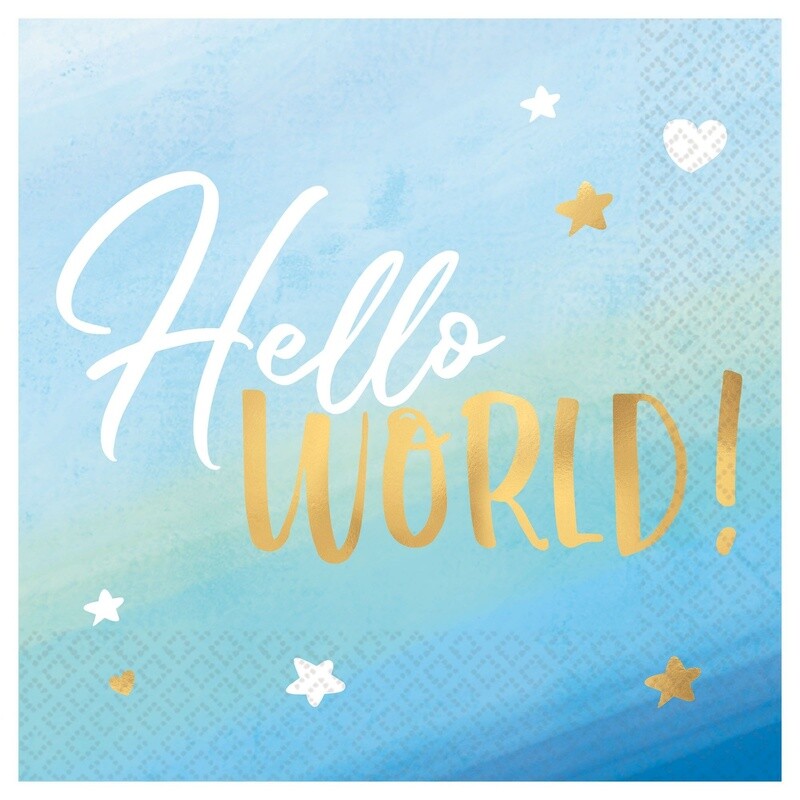 Oh Baby Boy Luncheon Napkins - Hot-Stamped