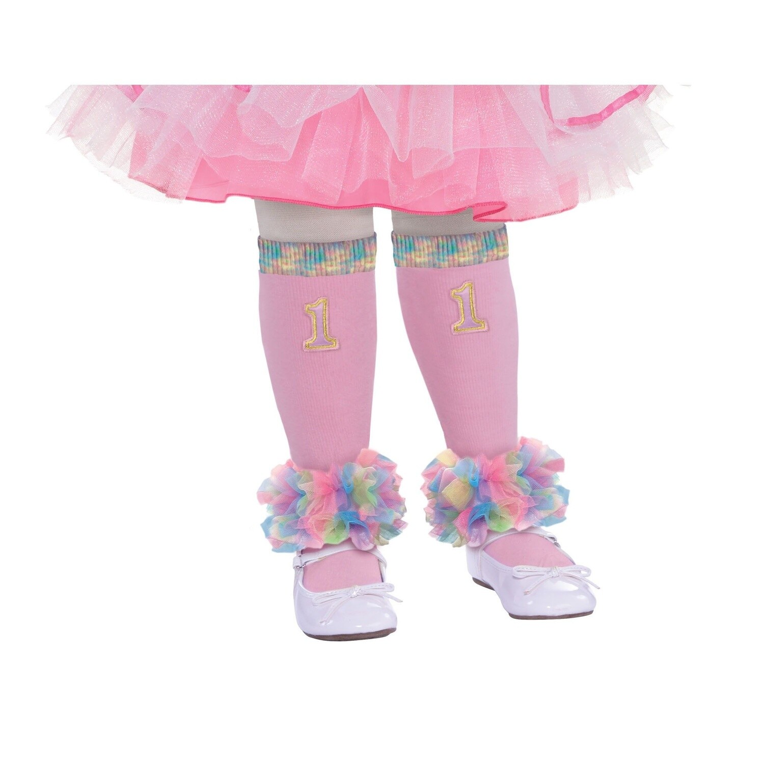 1st Birthday Leg Warmers - Girl