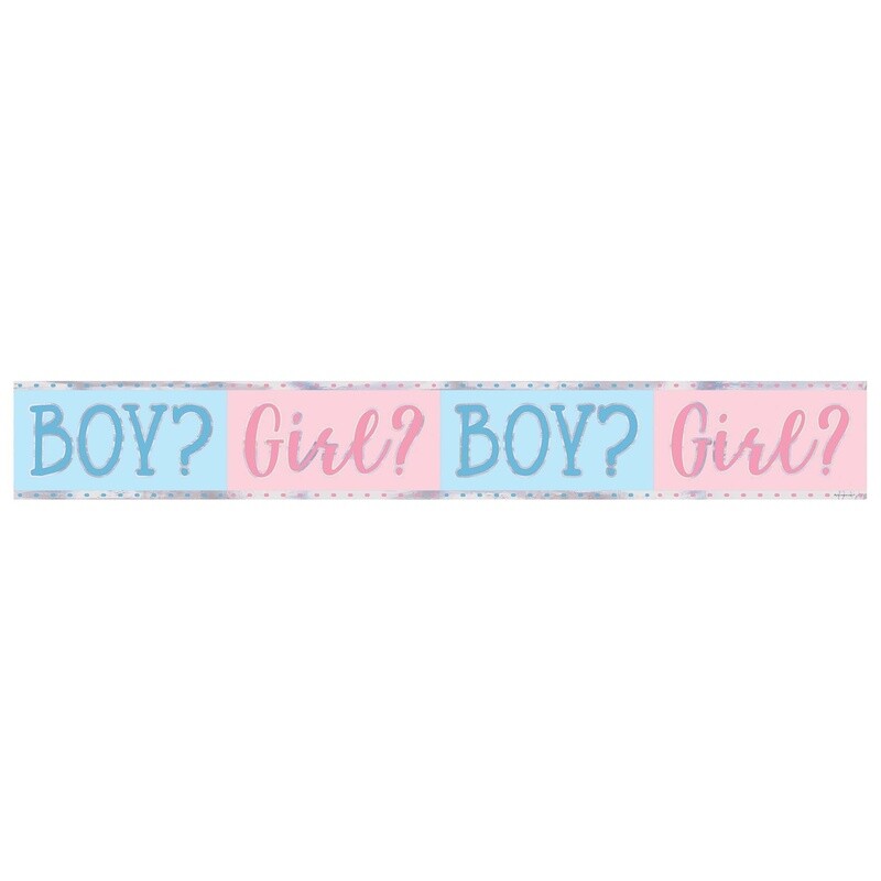 Pink or Blue? Foil Banner