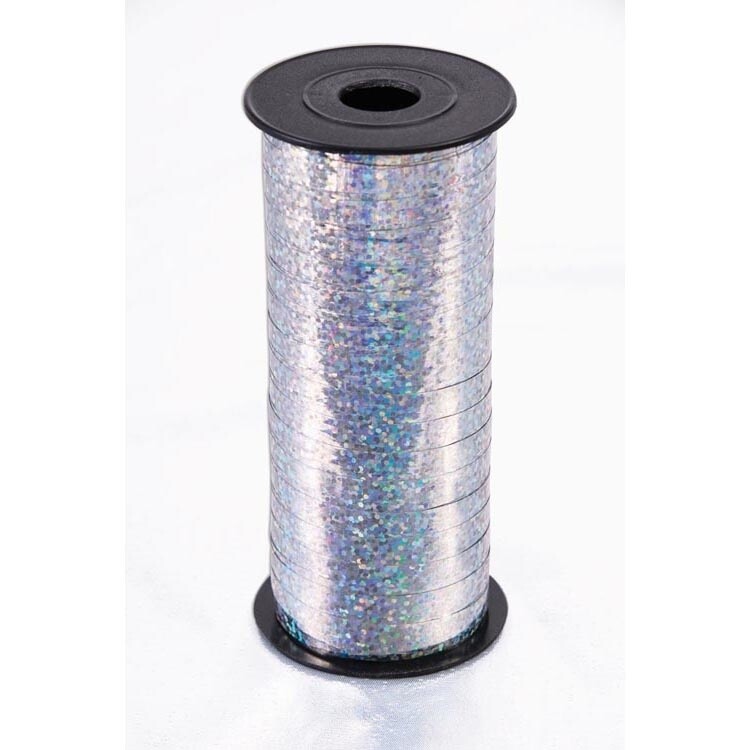 Curling Ribbon - Silver - Holographic - 100 Yards