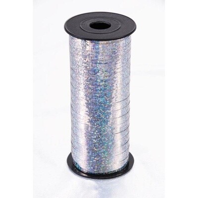 Curling Ribbon - Silver - Holographic - 100 Yards