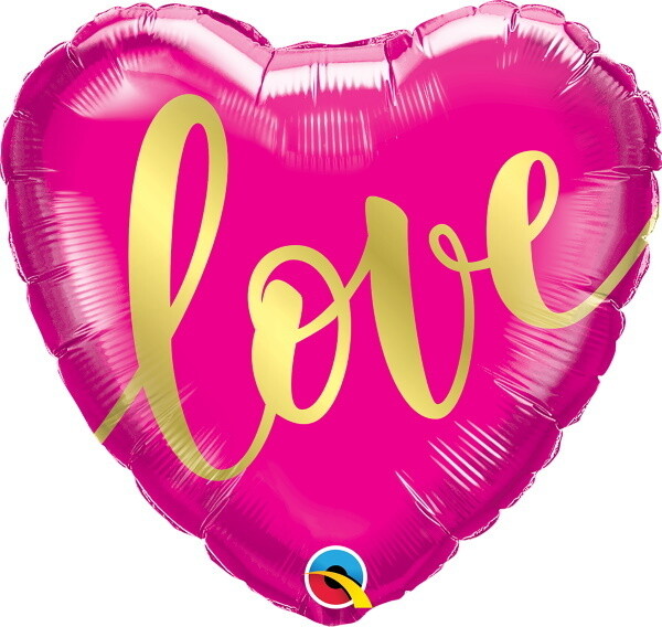 Foil Balloon - LOVE GOLD 18&quot; HRT